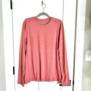 Lululemon Men's Moisture Wicking Coral Lightweight Long Sleeve Workout Top Sz XL